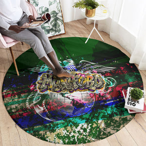 Montford Point Marines 1942 The First 20000 Round Carpet Vintage Vinyl Record Camouflage Graffiti Art