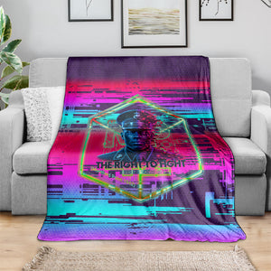 Montford Point Marines Legacy 1942 Blanket The Right To Fight Retro Glitch Vaporwave Art