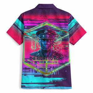 Montford Point Marines Legacy 1942 Hawaiian Shirt The Right To Fight Retro Glitch Vaporwave Art