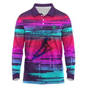 Montford Point Marines Legacy 1942 Long Sleeve Polo Shirt The Right To Fight Retro Glitch Vaporwave Art