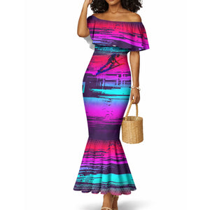 Montford Point Marines Legacy 1942 Mermaid Dress The Right To Fight Retro Glitch Vaporwave Art