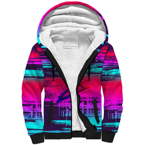 Montford Point Marines Legacy 1942 Sherpa Hoodie The Right To Fight Retro Glitch Vaporwave Art