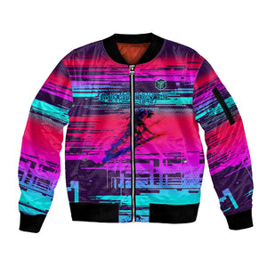 Montford Point Marines Legacy 1942 Sleeve Zip Bomber Jacket The Right To Fight Retro Glitch Vaporwave Art