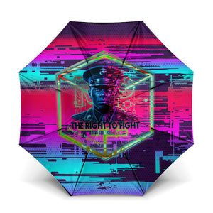 Montford Point Marines Legacy 1942 Umbrella The Right To Fight Retro Glitch Vaporwave Art