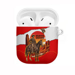 Isom Dart Outlaw Of The Green River Browns Park AirPods Case Vintage Western Black Cowboy Skull Desert Sunset