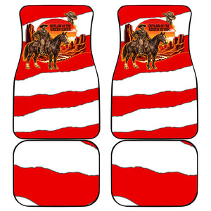 Isom Dart Outlaw Of The Green River Browns Park Car Mats Vintage Western Black Cowboy Skull Desert Sunset