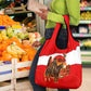 Isom Dart Outlaw Of The Green River Browns Park Grocery Bag Vintage Western Black Cowboy Skull Desert Sunset