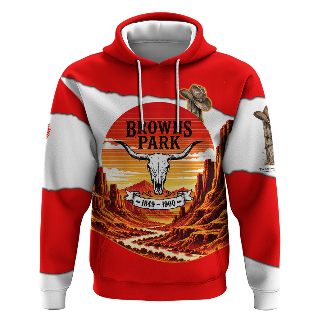 Isom Dart Outlaw Of The Green River Browns Park Hoodie Vintage Western Black Cowboy Skull Desert Sunset
