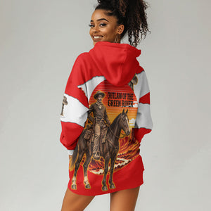 Isom Dart Outlaw Of The Green River Browns Park Hoodie Dress Vintage Western Black Cowboy Skull Desert Sunset