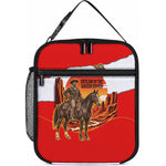 Isom Dart Outlaw Of The Green River Browns Park Lunch Bag Vintage Western Black Cowboy Skull Desert Sunset