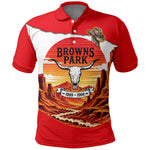 Isom Dart Outlaw Of The Green River Browns Park Polo Shirt Vintage Western Black Cowboy Skull Desert Sunset