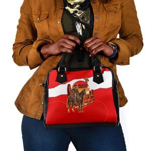 Isom Dart Outlaw Of The Green River Browns Park Shoulder Handbag Vintage Western Black Cowboy Skull Desert Sunset