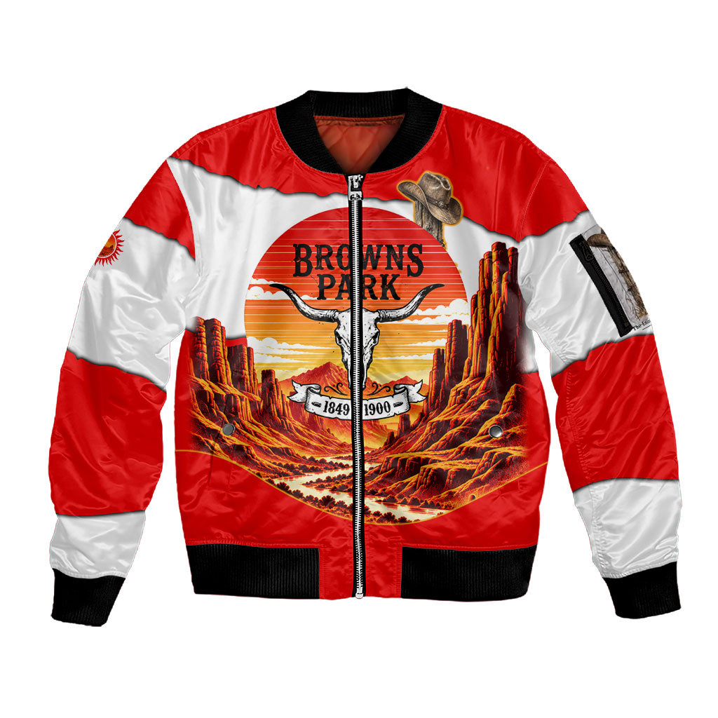 Isom Dart Outlaw Of The Green River Browns Park Sleeve Zip Bomber Jacket Vintage Western Black Cowboy Skull Desert Sunset