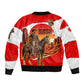 Isom Dart Outlaw Of The Green River Browns Park Sleeve Zip Bomber Jacket Vintage Western Black Cowboy Skull Desert Sunset