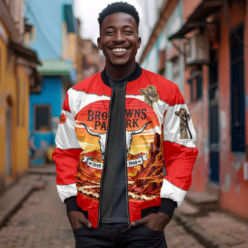 Isom Dart Outlaw Of The Green River Browns Park Sleeve Zip Bomber Jacket Vintage Western Black Cowboy Skull Desert Sunset