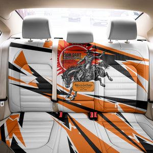 Isom Dart Black Cowboy Rider Of The Lost Frontier Back Car Seat Cover Vintage Western Outlaw Graphic Illustration Wild West Legend