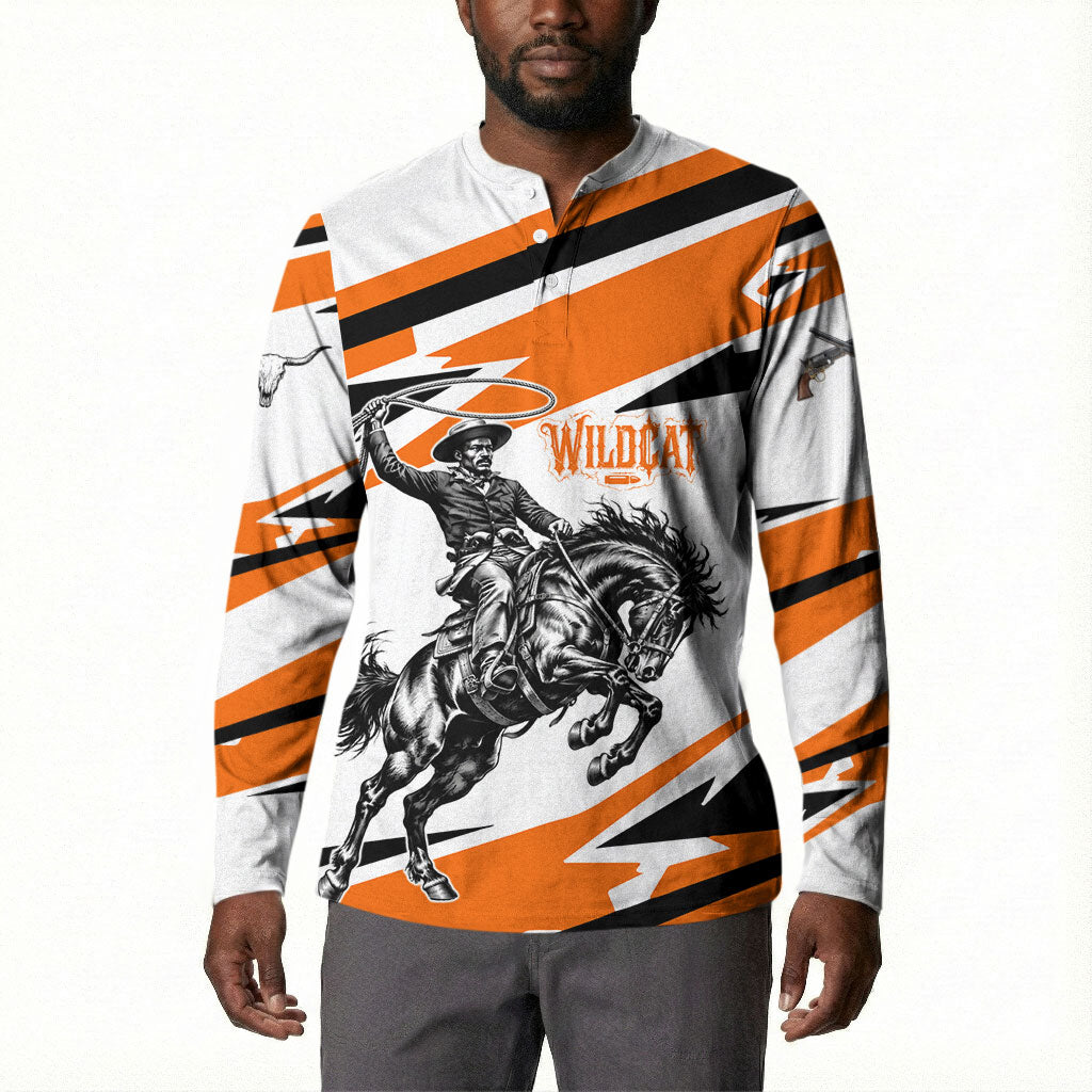 Isom Dart Black Cowboy Rider Of The Lost Frontier Button Sweatshirt Vintage Western Outlaw Graphic Illustration Wild West Legend