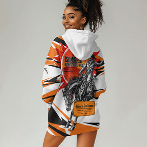 Isom Dart Black Cowboy Rider Of The Lost Frontier Hoodie Dress Vintage Western Outlaw Graphic Illustration Wild West Legend
