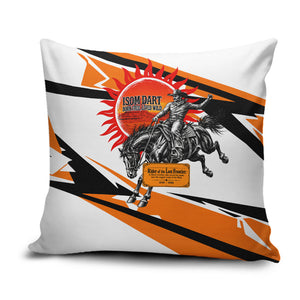 Isom Dart Black Cowboy Rider Of The Lost Frontier Pillow Cover Vintage Western Outlaw Graphic Illustration Wild West Legend