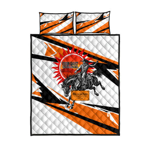Isom Dart Black Cowboy Rider Of The Lost Frontier Quilt Bed Set Vintage Western Outlaw Graphic Illustration Wild West Legend