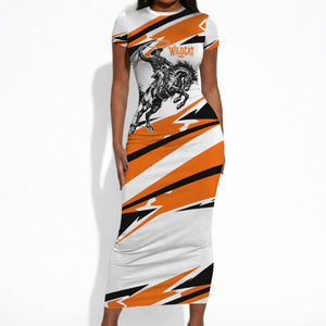 Isom Dart Black Cowboy Rider Of The Lost Frontier Short Sleeve Bodycon Dress Vintage Western Outlaw Graphic Illustration Wild West Legend