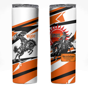 Isom Dart Black Cowboy Rider Of The Lost Frontier Skinny Tumbler Vintage Western Outlaw Graphic Illustration Wild West Legend