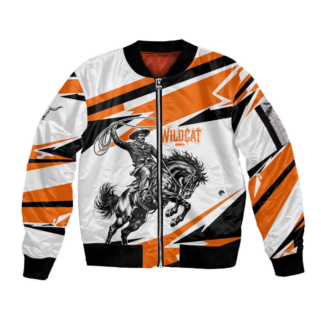 Isom Dart Black Cowboy Rider Of The Lost Frontier Sleeve Zip Bomber Jacket Vintage Western Outlaw Graphic Illustration Wild West Legend
