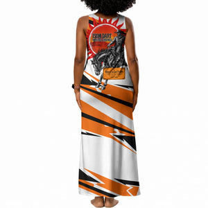 Isom Dart Black Cowboy Rider Of The Lost Frontier Tank Maxi Dress Vintage Western Outlaw Graphic Illustration Wild West Legend