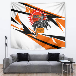 Isom Dart Black Cowboy Rider Of The Lost Frontier Tapestry Vintage Western Outlaw Graphic Illustration Wild West Legend