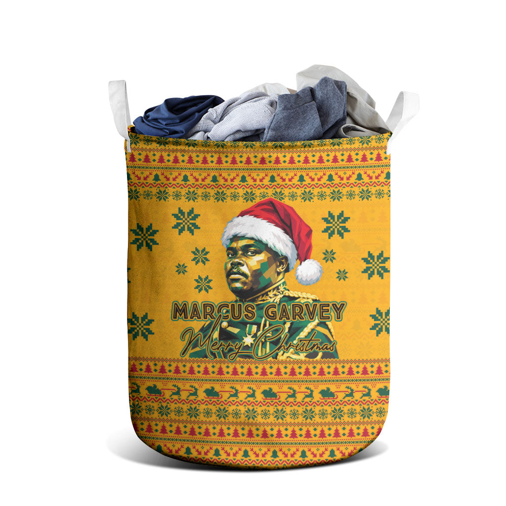 Marcus Garvey Christmas Laundry Basket Inspirational History Quote Ugly Knitted Pattern Festive