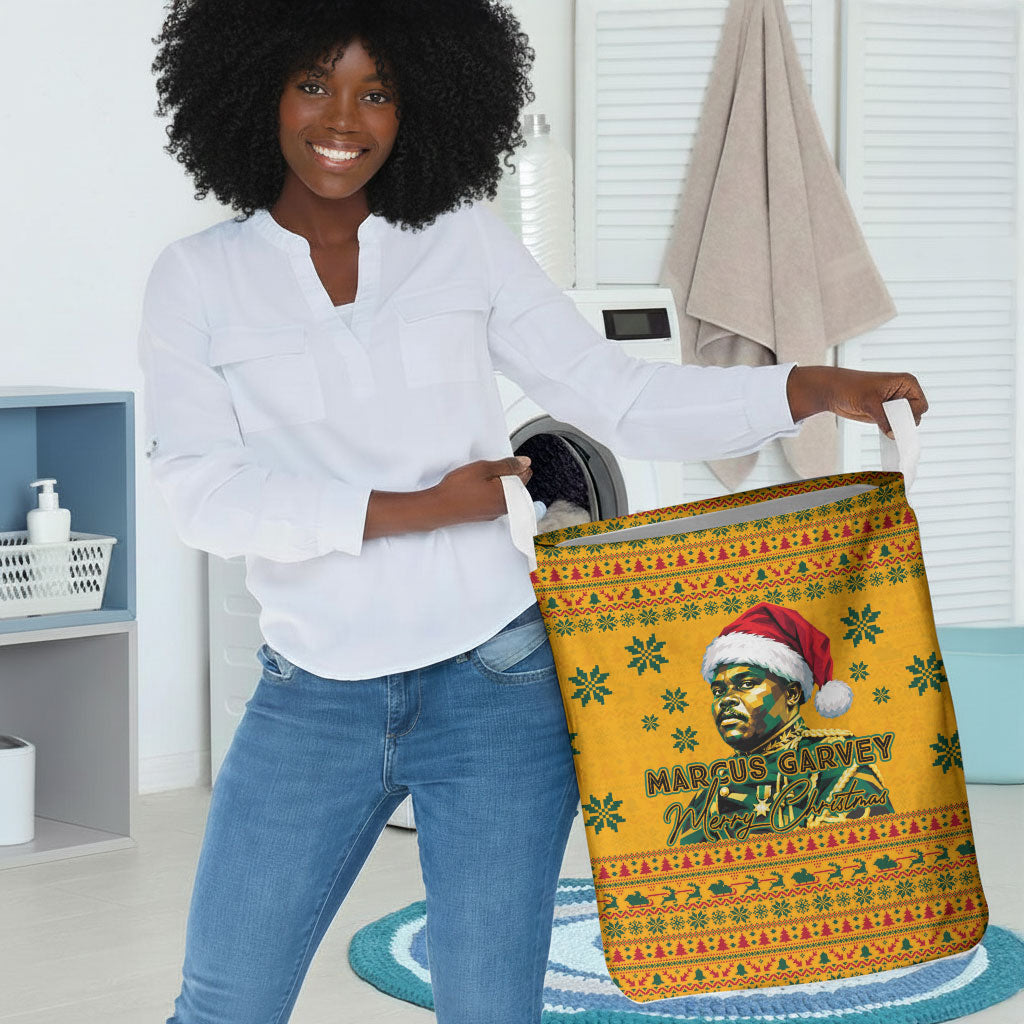 Marcus Garvey Christmas Laundry Basket Inspirational History Quote Ugly Knitted Pattern Festive