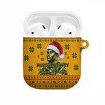 Marcus Garvey Christmas AirPods Case Inspirational History Quote Ugly Knitted Pattern Festive