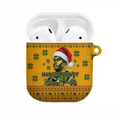 Marcus Garvey Christmas AirPods Case Inspirational History Quote Ugly Knitted Pattern Festive