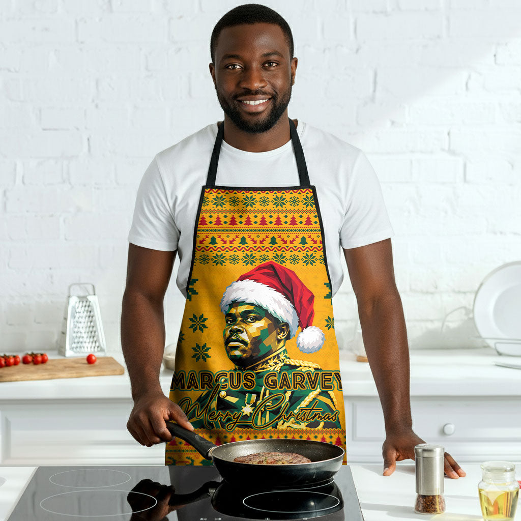 Marcus Garvey Christmas Apron Inspirational History Quote Ugly Knitted Pattern Festive