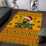 Marcus Garvey Christmas Area Rug Inspirational History Quote Ugly Knitted Pattern Festive