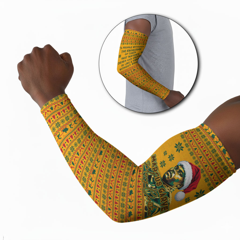 Marcus Garvey Christmas Arm Sleeves Inspirational History Quote Ugly Knitted Pattern Festive