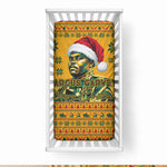 Marcus Garvey Christmas Baby Bed Cover Inspirational History Quote Ugly Knitted Pattern Festive