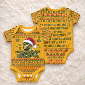 Marcus Garvey Christmas Baby Onesie Inspirational History Quote Ugly Knitted Pattern Festive
