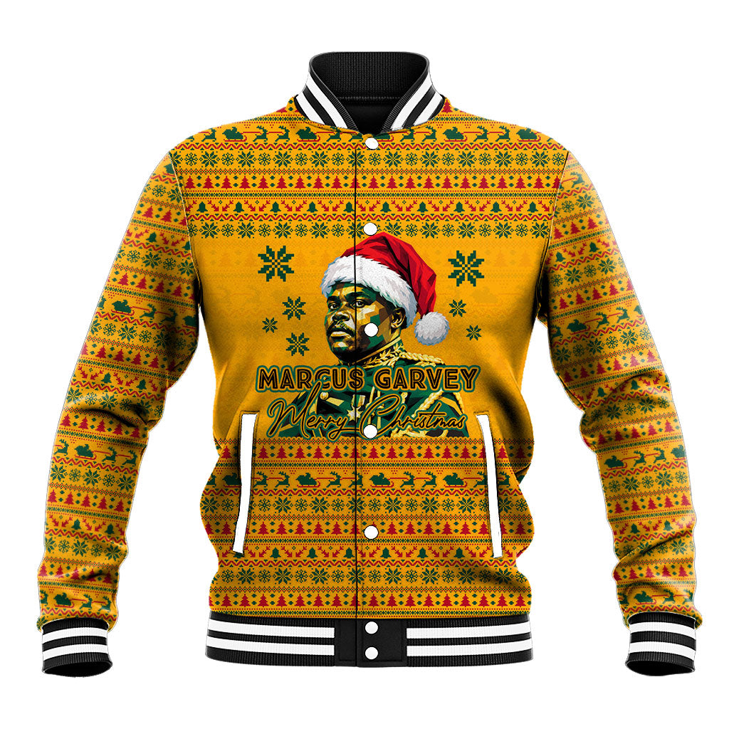 Marcus Garvey Christmas Baseball Jacket Inspirational History Quote Ugly Knitted Pattern Festive