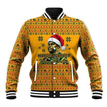 Marcus Garvey Christmas Baseball Jacket Inspirational History Quote Ugly Knitted Pattern Festive