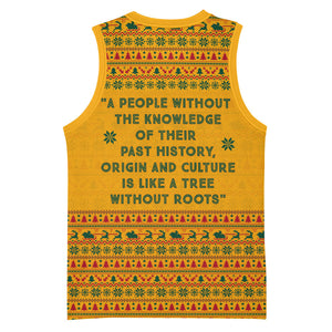 Marcus Garvey Christmas Basketball Jersey Inspirational History Quote Ugly Knitted Pattern Festive