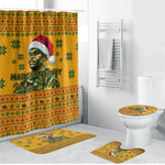 Marcus Garvey Christmas Bathroom Set Inspirational History Quote Ugly Knitted Pattern Festive