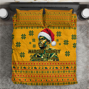 Marcus Garvey Christmas Bedding Set Inspirational History Quote Ugly Knitted Pattern Festive