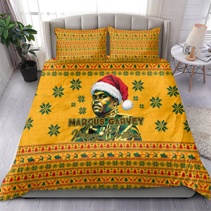 Marcus Garvey Christmas Bedding Set Inspirational History Quote Ugly Knitted Pattern Festive
