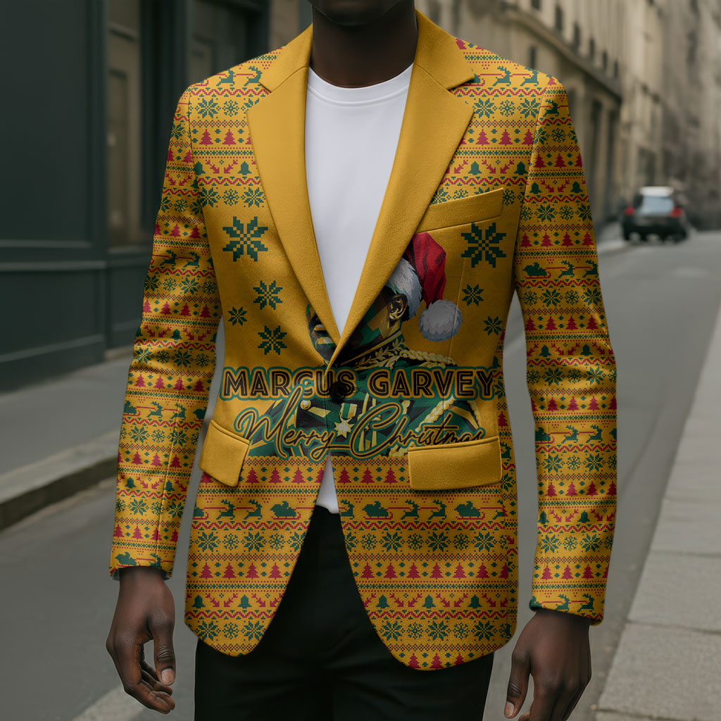 Marcus Garvey Christmas Blazer Inspirational History Quote Ugly Knitted Pattern Festive