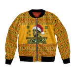 Marcus Garvey Christmas Bomber Jacket Inspirational History Quote Ugly Knitted Pattern Festive