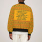 Marcus Garvey Christmas Bomber Jacket Inspirational History Quote Ugly Knitted Pattern Festive