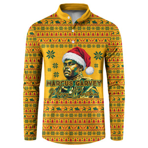 Marcus Garvey Christmas Button Sweatshirt Inspirational History Quote Ugly Knitted Pattern Festive