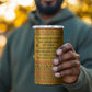 Marcus Garvey Christmas 4 in 1 Can Cooler Tumbler Inspirational History Quote Ugly Knitted Pattern Festive