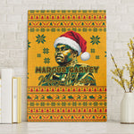 Marcus Garvey Christmas Canvas Wall Art Inspirational History Quote Ugly Knitted Pattern Festive